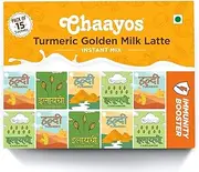 Chaayos Turmeric Latte | Turmeric Golden Milk Latte | Instant Haldi Doodh Premix (15 Sachets)