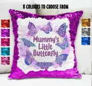 Butterfly Cushion Cover Sequin Throw Pillow - Personalised
