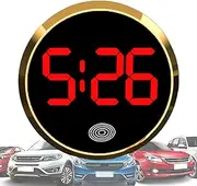 Car Dashboard Clock - Dashboard Round Touch Screen Clock | Intuitive Interface Vehicle Interior Supplies for RV, Truck, SUV, Sedan, and Small Car
