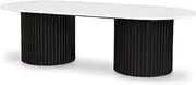 Elino 1.3m Marble Coffee Table - Black