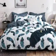 Fabric Fantastic Leaves Super King Size Quilt/doona/duvet Cover Set