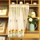 Embroidery Short Curtain Bookshelf Cupboard Half Curtain Window Panel Drapes New