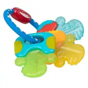 Baby Teether Keys Ice Gel Ring Toys Soothing Toddler Bite Cool 1 Pack Blue