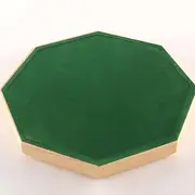 Wooden Dice Rolling Tray - Octagonal Portable Dice Mat Board for Travel, Game Nights, Thanksgiving, Christmas, and Special Family Gatherings and Party Entertainment Accessories