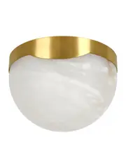 Made By Mayfair Lucent 200mm Flush Mount in Brass/Alabaster