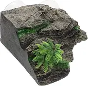 Totority Aquarium Turtle Basking Platform Tortoise Climbing Ornament for Reptile Habitat Multi Functional Decorative Rock for Turtle Tanks and Aquatic Enclosures