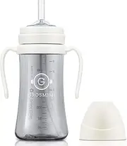 Grosmimi Magic Straw Cup, Customizable, PPSU, BPA Free, White, Large, 10 Oz