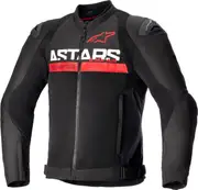 Alpinestars SMX Air, textile jacket , color: Black/Neon-Red , size: 3XL