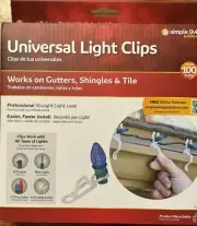 Light Clips for Gutters Shingles Tile - 100 Clips New FREE SHIPPING