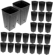 FONDOTIN 30pcs Plant Nursery Cups Tall Flower Growing Containers with Drainage for Healthy Roots Durable Material for Seedlings and Plants Convenient Planting Pots for