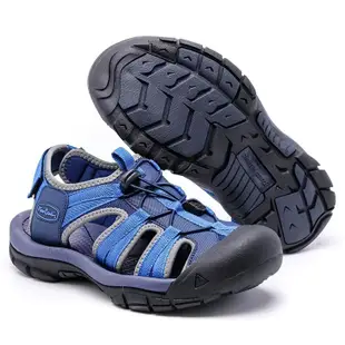 【皮爾卡登pierre cardin】Y2021 NEW 男款 戶外 運動/休閒 護趾涼鞋『PAL5589』藍色.黑色
