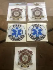 (5) Trik Topz Volunteer Fire Dept - First Responder Emblems