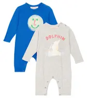 [The Animals Observatory] The Animals Observatory Baby Owl set of two onesies M 6 multicoloured
