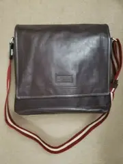 NWT Bally Mens Chocolate Brown Messenger Bag