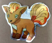 Vintage Pokemon Jumbo Holographic Prismatic Foil Sticker Vulpix New
