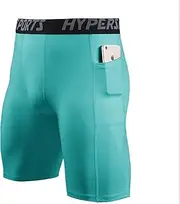 [RIIOO] Men's Compression Shorts with Pockets Athletic Baselayer Underwear for Running,Workout,Training XXXL Green