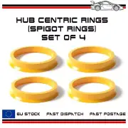 Set of 4 Plastic Car Hub Centric Rings (Spigot Rings) 66.45mm (OD) to 56.1mm (ID