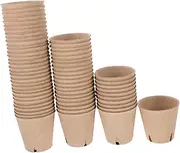 Milisten Plant Nursery Pots 60 Small Starter Pots Direct Planting Seedling Cups for Flowers Herbs