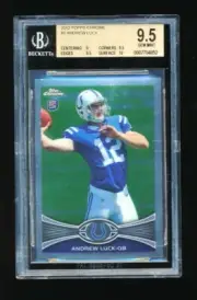 BGS 9.5 ANDREW LUCK 2012 TOPPS CHROME #1 RC ROOKIE CARD *SUBS 9,9.5,9.5,10* GEM