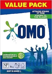 Omo Active Clean Laundry Detergent Washing Powder Front and Top Loader 5kg