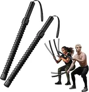 2Pcs Ropeless Battle Rope Men Women for Home Gym, Portable Workout Ropes for HIIT Workouts, Low-Impact Cardio Training, Home Workout, Fitness Equipment