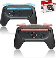 Semaiki Grip for Nintendo Switch Joy-Con Controllers,Non-slip Hand Grip Case Compatible with Nintendo Switch Joy Con and Switch OLED Model,Family Sports Party Pack Accessories(Red+Blue)