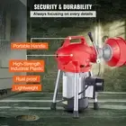 Drain Cleaner Machine 66FT x 5/8In 250W Sectional Snake Auger Manual Feed Tool