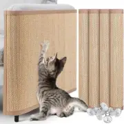 4 Pcs Cat Scratch Furniture Protector with Stickers and Pins, Cat Scratch Mat Co