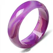[Generic] Agate Bracelet Chalcedony Bangles Decoration Hand Accessories Crafts Perfect Jewelry Gift (Color : A, Size : 61-62mm)