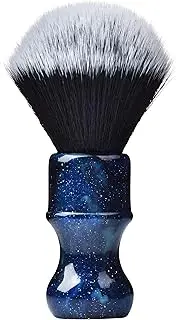 Je&Co Luxury Synthetic Shaving Brush With Aesthetic Resin Handle, 24mm Extra Dense Knot (Blue)