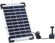 Labymos Solar Panel Water Pump with 6pcs Nozzle Kit 5.5W Solar Fountain Pump 380L/H Solar Pond Pump with 10ft Cable for Outdoor Ponds Garden Bird Bath