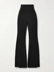 [SERGIO HUDSON] SERGIO HUDSON - Crepe Flared Pants - Black - US14 US 14 Black