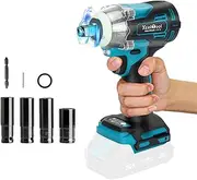 [Funnyway] 20V Brushless Impact Wrench, Max Torque 520Nm 1/2 Cordless Impact Wrench, 6200RPM, Impact Gun for Home (No Battery)