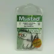 Mustad 91768UB116 Power Lock Ultra Sharp Bass Fishing Hooks 1/16oz Pick your Sz