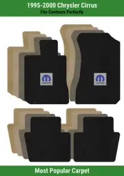 Lloyd Ultimat Front & Rear Carpet Mats for '95-00 Chrysler Cirrus w/Blue M-Mopar (for: Chrysler)