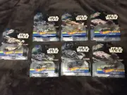 STAR WARS CARSHIPS HOT WHEELS LOT FALCON X-WING FIGHTER GHOST X1 PROTOTYPE ROUGE