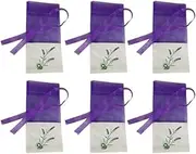 TEHAUX 6pcs Lavender Sachet Lavender Scent Bag Lavender Storage Bag Lavender Fragrance Holder Drawer Scented Sachets Lavender Scented Sachets Lavender Bags Fragrance Bags Wardrobe Pendant
