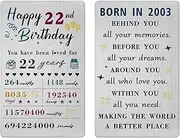 [Viayen] 25th Birthday Card for Women Men 1999- Happy 25 Year Birthday Gifts for Him Her Boys Girls Teenager