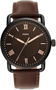 [FOSSIL] Copeland Brown Leather Men's Dress Analog Watch FS5666