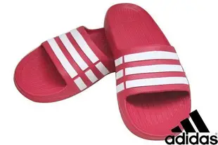 【鞋印良品】adidas 愛迪達 DURAMO SIDE 防水 女 拖鞋 無縫線 一體成型 白 桃紅 D67480 三條