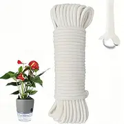 WizeFolk 4mm x 9m Self-Watering Cotton Rope for Plants, DIY Automatic Watering Device, Indoor/Outdoor Potted Plant Sitter
