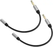 jojofuny 6.35mm to 3.5mm Headphone Extension Cord Audio Conversion Cables Headphone Wire Extension Sturdy Jack Cables for Portable Devices