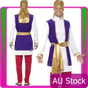Mens Arabian Prince Costume Aladdin Storybook Shiek Desert Sultan Ali Baba Adult
