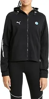 [PUMA] Women Bmw Mms Hooded Sweat Jacket Athletic Outerwear Casual Adjustable Closure - Black