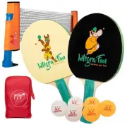 Ping Pong Set Any Table Super Fun Kids Character Ping Pong Balls Net Carry Bag