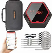 Bluetooth Meat Thermometer IBT-6XS Rechargeable + Carrying Case Storage