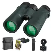 10x42 HD Binoculars for Adults High Powered with Phone Holder, BAK4 Prism
