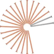 20Pcs Copper Nails for Killing Trees Stump Root 3.5 Inch Long Nail Spikes, Stump Removal Spikes with 2 Pcs Steel Nails Photo Color