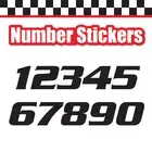 3x Custom Single Number Sticker Individual 3 digit Door Mailbox Serpentine Std