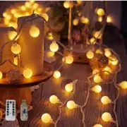 Globe String Lights, 25 FT 50 LED USB Fairy Lights Plug in, 8 Modes Twinkle